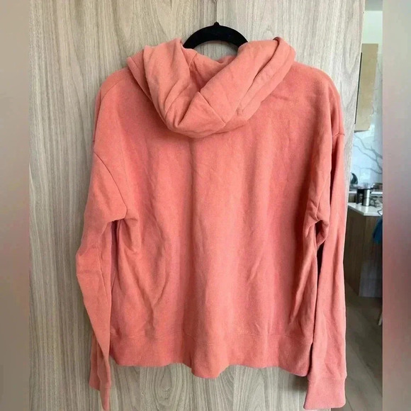 NAUTICA JEANS CO. CHENILLE LOGO HOODIE Large peach orange so soft - Picture 7 of 7